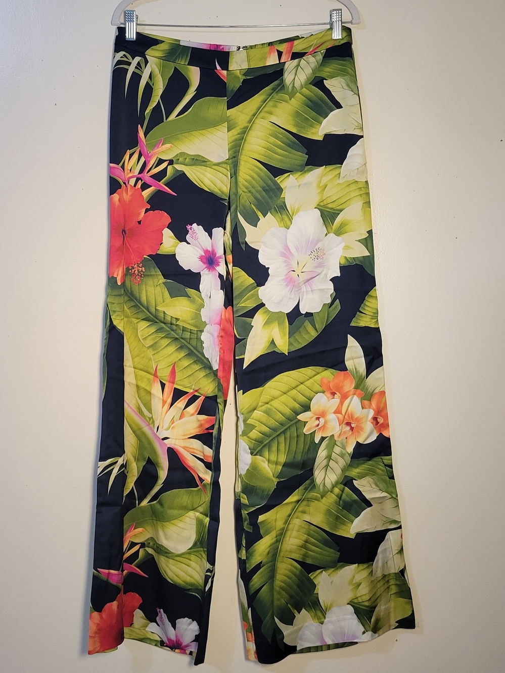 Tommy Bahama (Women's 10) Bright Colorful Tropical Wide Leg Pants